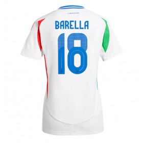 Italia Nicolo Barella #18 Borte skjorte til dame EM 2024 Kortermet